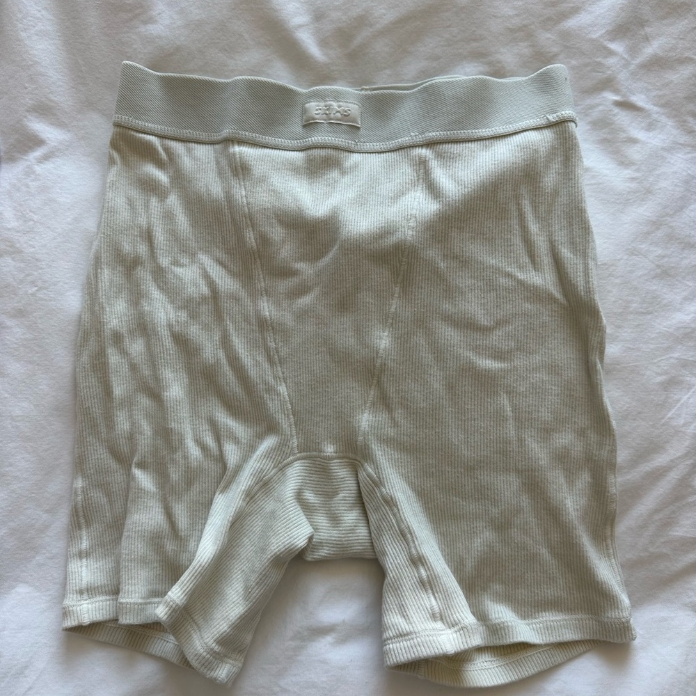 SKIMS Ribbed Boxer Briefs - Light Cream